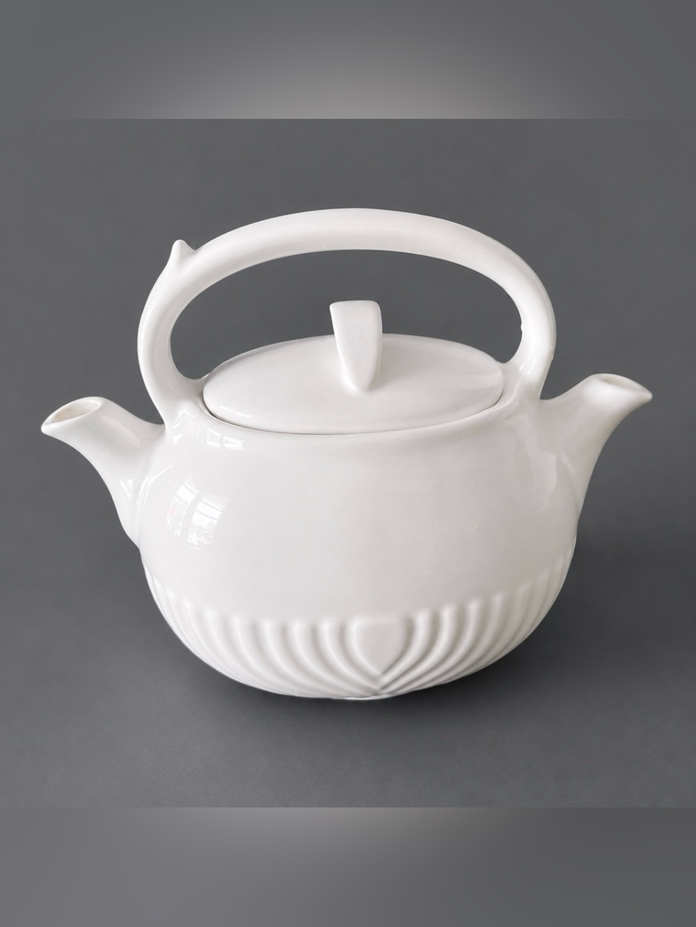 Adjusto Hall Forman Dual Spout Porcelain Teapot Quality HTF Vintage Rare